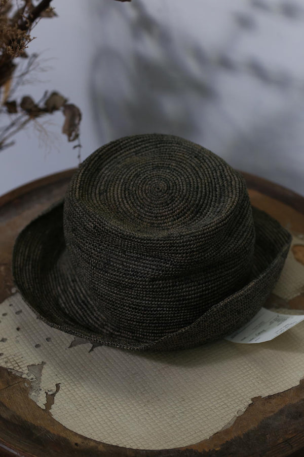 HORISAKI SHPVMH005 Unisex Single Size Hat Folding Toquera Straw Swedish Handmade PV GREY